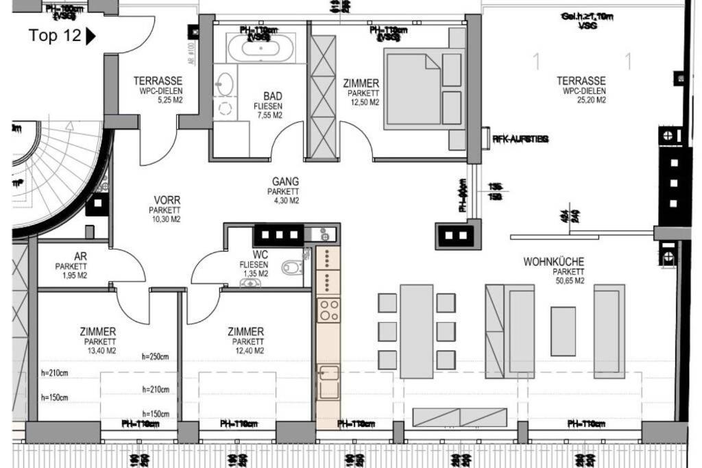 Grosses Penthouse #12 Mit Terrasse Und Aussicht Apartment Wien Ngoại thất bức ảnh
